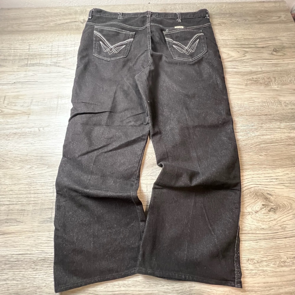 Sheplers Jeans Mens 40x26 Black Vintage Western Straight Leg Made in USA Denim